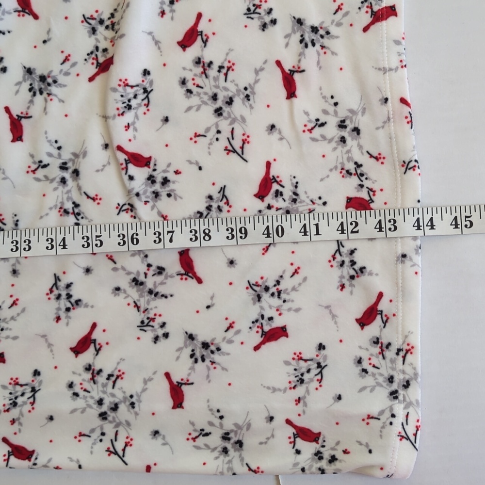 Secret Treasures Velour Long Sleeve Sleep Gown XL White Red Gray - Picture 16 of 16